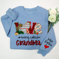 Lofaris Christmas Love Being Called Grandma Custom Name CTH01 Sweatshirt