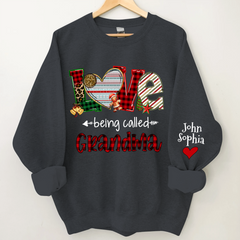 Lofaris Christmas Love Being Called Grandma Custom Name CTH01 Sweatshirt