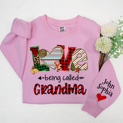 Lofaris Christmas Love Being Called Grandma Custom Name CTH01 Sweatshirt