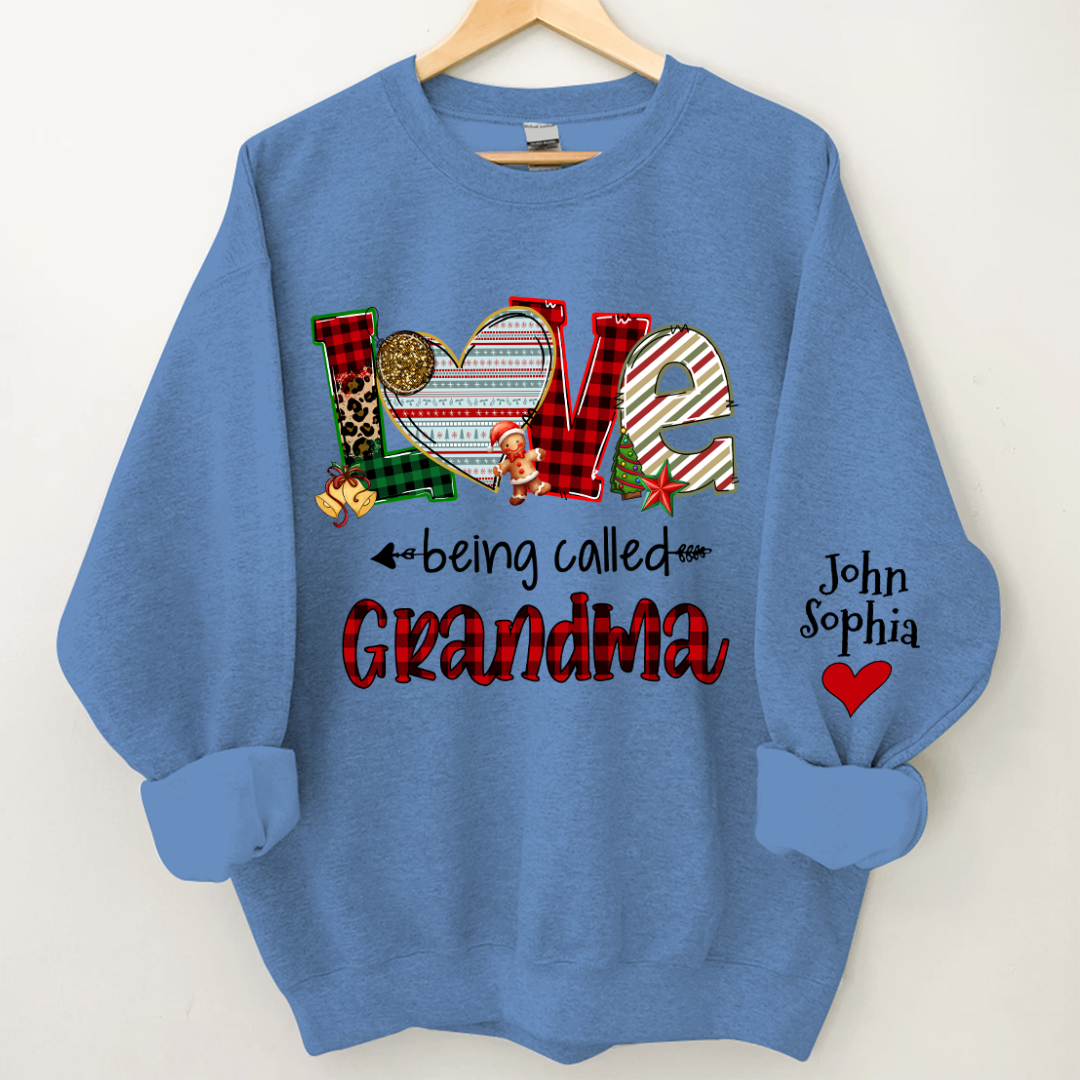 Lofaris Christmas Love Being Called Grandma Custom Name CTH01 Sweatshirt