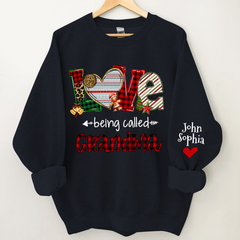 Lofaris Christmas Love Being Called Grandma Custom Name CTH01 Sweatshirt
