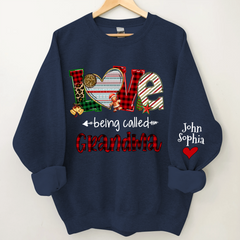 Lofaris Christmas Love Being Called Grandma Custom Name CTH01 Sweatshirt