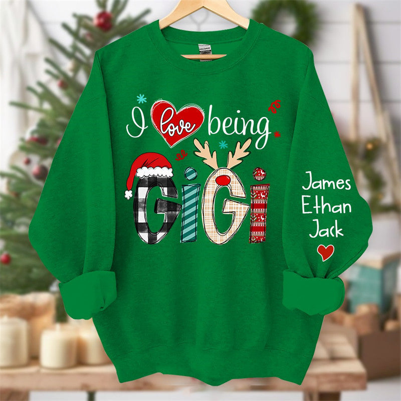 Lofaris Love Being Elk Mom Kids Custom Christmas Sweatshirt