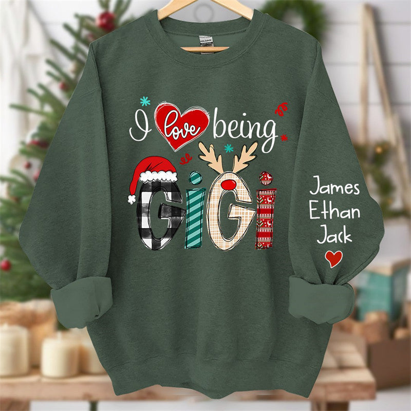 Lofaris Love Being Elk Mom Kids Custom Christmas Sweatshirt
