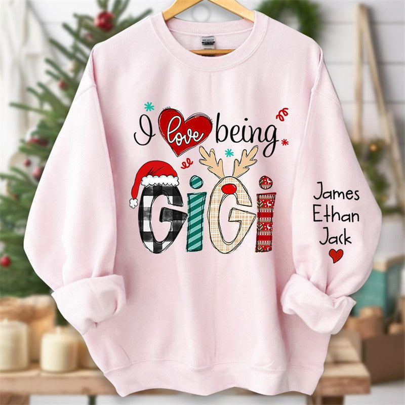 Lofaris Love Being Elk Mom Kids Custom Christmas Sweatshirt