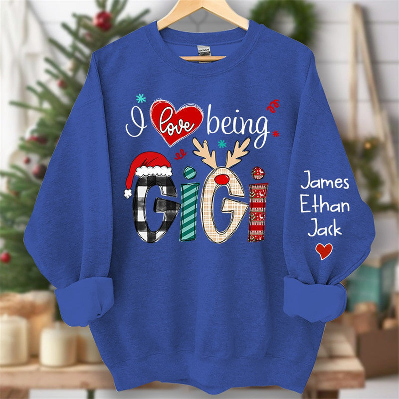 Lofaris Love Being Elk Mom Kids Custom Christmas Sweatshirt
