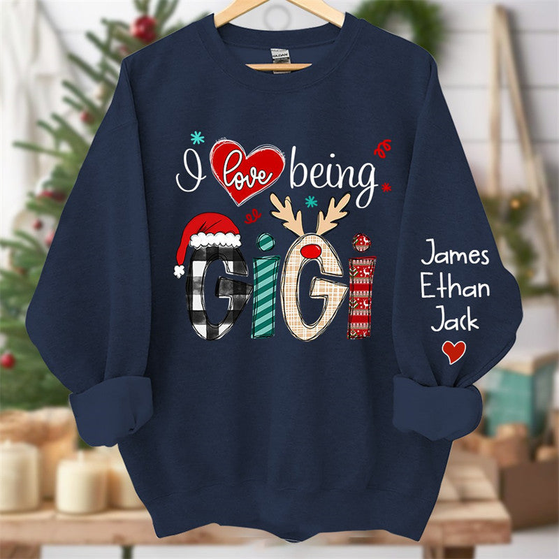 Lofaris Love Being Elk Mom Kids Custom Christmas Sweatshirt