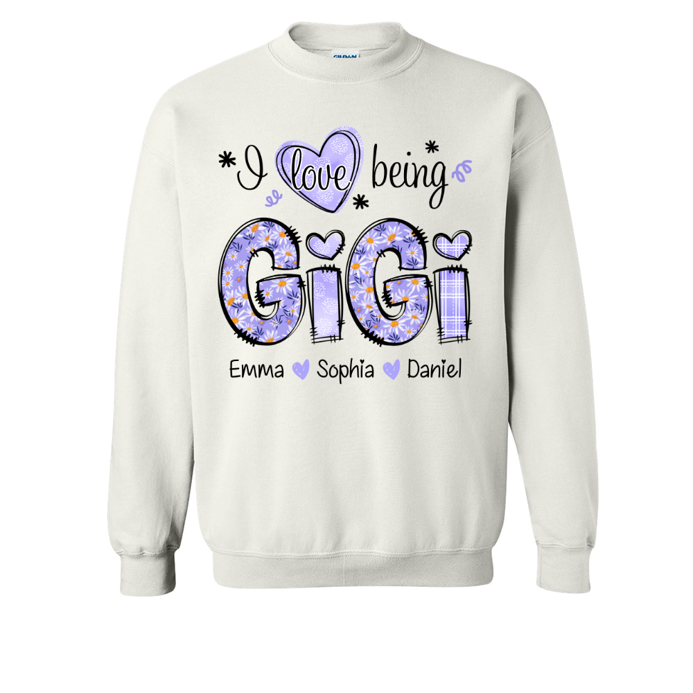 Lofaris Love Being Gigi Daisy Mother Birthday Gift Sweatshirt