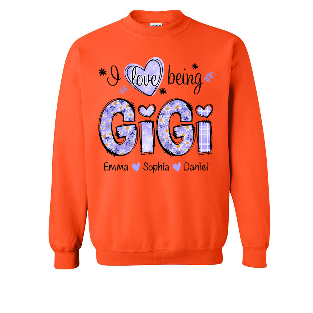 Lofaris Love Being Gigi Daisy Mother Birthday Gift Sweatshirt