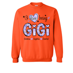 Lofaris Love Being Gigi Daisy Mother Birthday Gift Sweatshirt