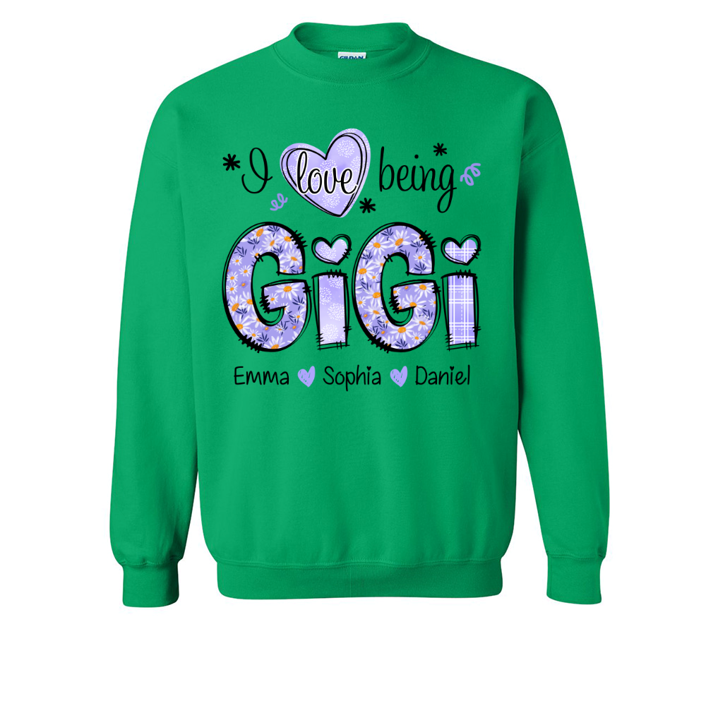 Lofaris Love Being Gigi Daisy Mother Birthday Gift Sweatshirt