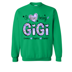 Lofaris Love Being Gigi Daisy Mother Birthday Gift Sweatshirt