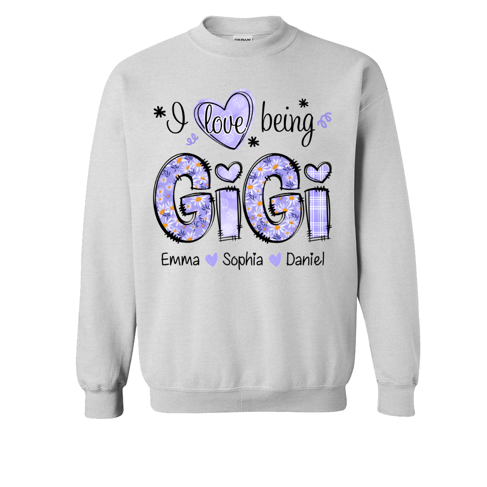 Lofaris Love Being Gigi Daisy Mother Birthday Gift Sweatshirt