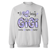Lofaris Love Being Gigi Daisy Mother Birthday Gift Sweatshirt