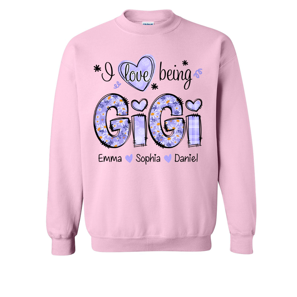 Lofaris Love Being Gigi Daisy Mother Birthday Gift Sweatshirt