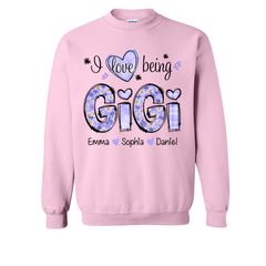 Lofaris Love Being Gigi Daisy Mother Birthday Gift Sweatshirt