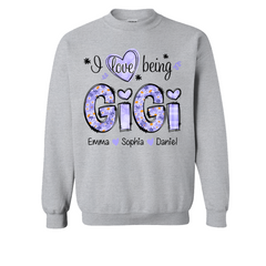 Lofaris Love Being Gigi Daisy Mother Birthday Gift Sweatshirt