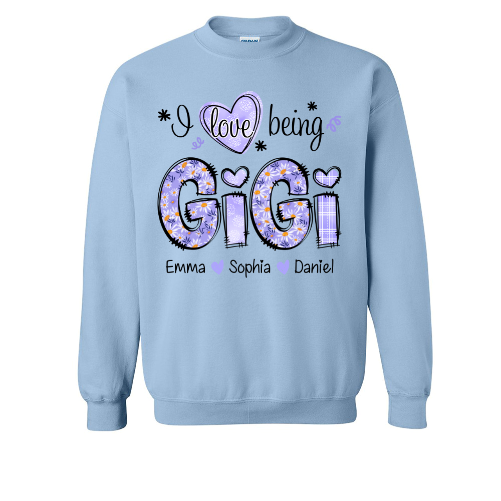 Lofaris Love Being Gigi Daisy Mother Birthday Gift Sweatshirt