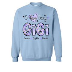 Lofaris Love Being Gigi Daisy Mother Birthday Gift Sweatshirt