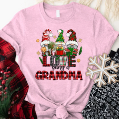 Lofaris Love Being Grandma Gnome Custom Christmas T-Shirt