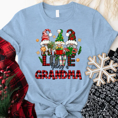 Lofaris Love Being Grandma Gnome Custom Christmas T-Shirt
