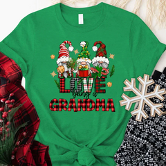 Lofaris Love Being Grandma Gnome Custom Christmas T-Shirt