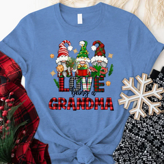 Lofaris Love Being Grandma Gnome Custom Christmas T-Shirt
