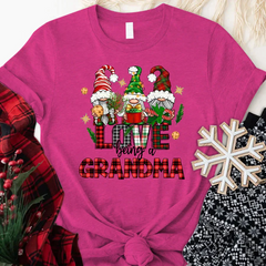 Lofaris Love Being Grandma Gnome Custom Christmas T-Shirt