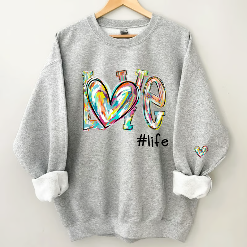Lofaris Love Grandma Life Autumn Clipart Custom Sweatshirt