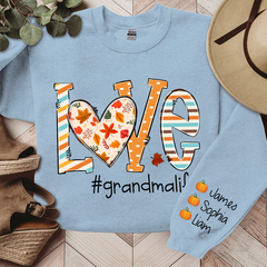 Lofaris Love Grandma Life Autumn Fall Custom Sweatshirt