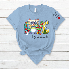 Lofaris Love Grandma Life Christmas Snowman Custom T-Shirt