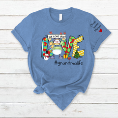 Lofaris Love Grandma Life Christmas Snowman Custom T-Shirt