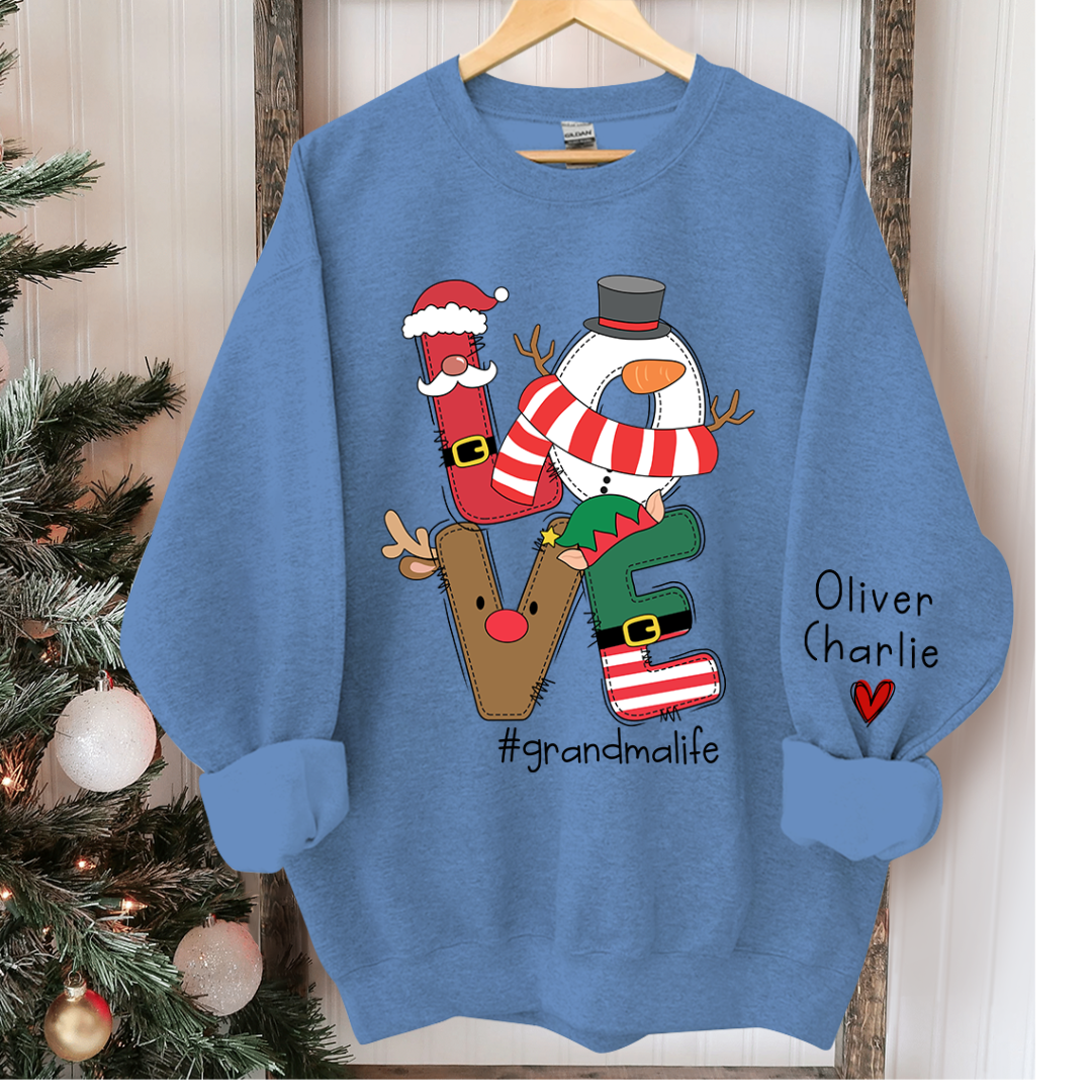 Lofaris Love Grandma Life Christmas Sweatshirt