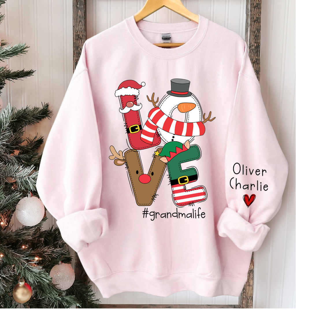 Lofaris Love Grandma Life Christmas Sweatshirt