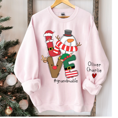 Lofaris Love Grandma Life Christmas Sweatshirt