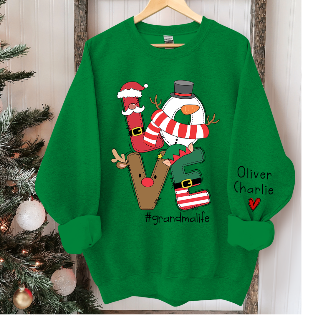 Lofaris Love Grandma Life Christmas Sweatshirt