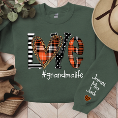 Lofaris Love Grandma Life Fall Autumn Custom Name Sweatshirt