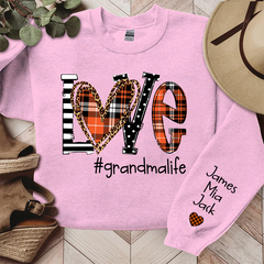 Lofaris Love Grandma Life Fall Autumn Custom Name Sweatshirt