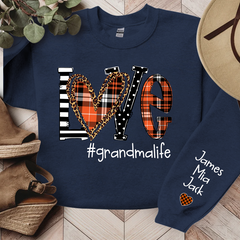 Lofaris Love Grandma Life Fall Autumn Custom Name Sweatshirt
