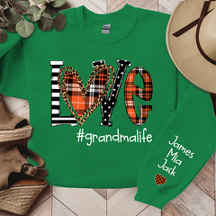 Lofaris Love Grandma Life Fall Autumn Custom Name Sweatshirt