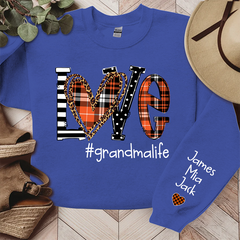 Lofaris Love Grandma Life Fall Autumn Custom Name Sweatshirt