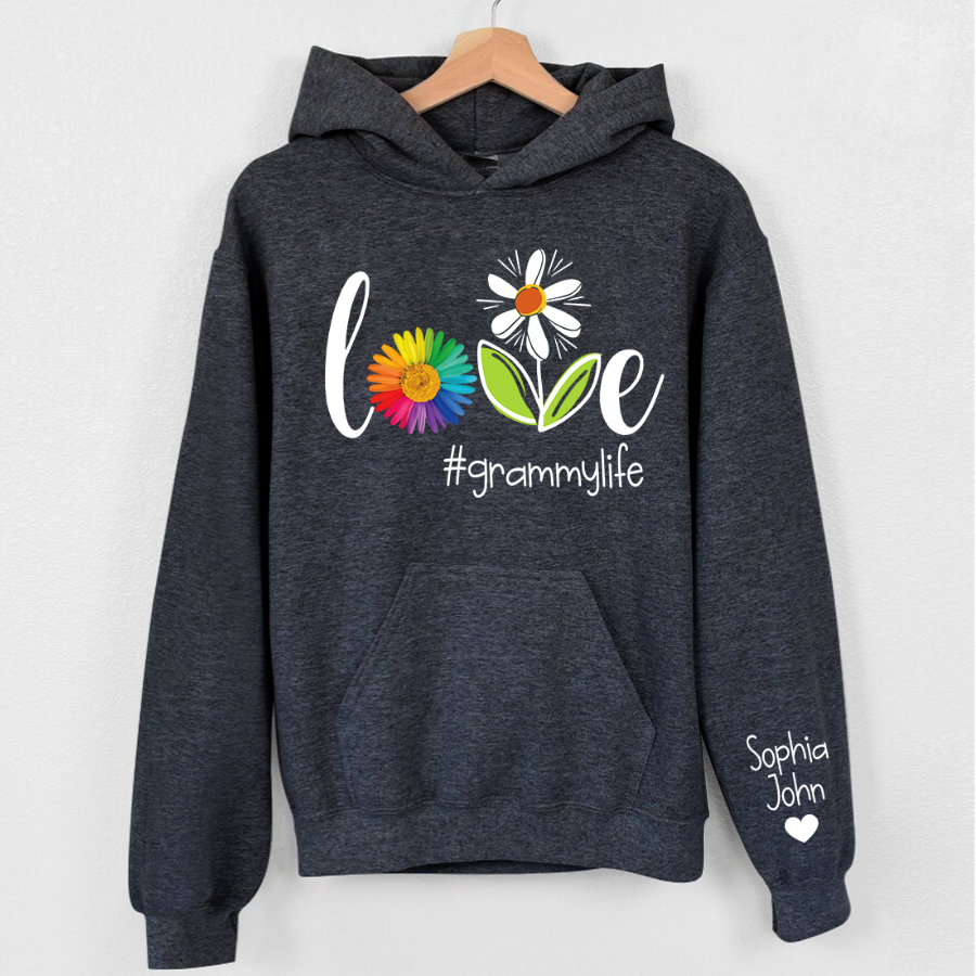 Lofaris Love Grandma Life Gift For Kids Custom Name Hoodie