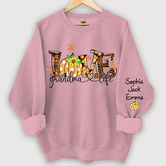 Lofaris Love Grandma Life Pumpkin Autumn Custom Sweatshirt