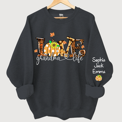 Lofaris Love Grandma Life Pumpkin Autumn Custom Sweatshirt