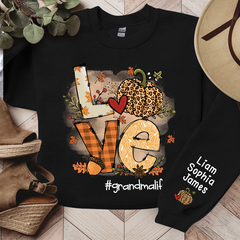 Lofaris Love Grandma Life Pumpkin Fall Custom Sweatshirt
