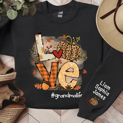 Lofaris Love Grandma Life Pumpkin Fall Custom Sweatshirt
