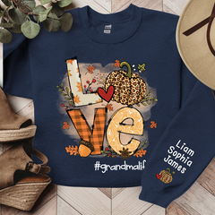 Lofaris Love Grandma Life Pumpkin Fall Custom Sweatshirt