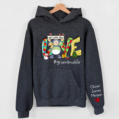 Lofaris Love Grandma Life Xmas Snowman Custom Name Hoodie