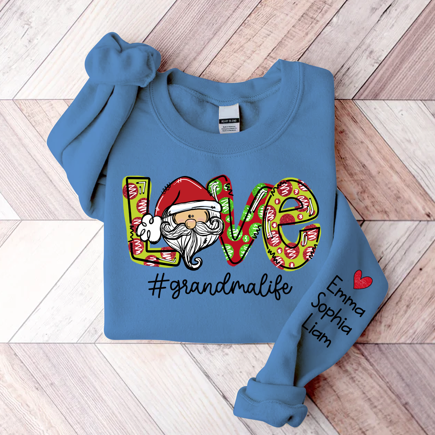 Lofaris Love Santa Grandma Life Christmas Custom & Kids Gift TH Sweatshirt