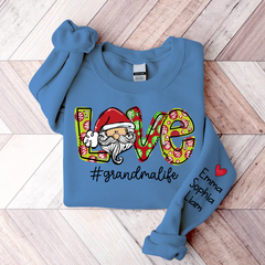 Lofaris Love Santa Grandma Life Christmas Custom & Kids Gift TH Sweatshirt